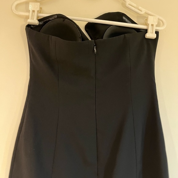 Amanda Uprichard Puzzle Strapless Dress with Fringe. - Picture 7 of 9